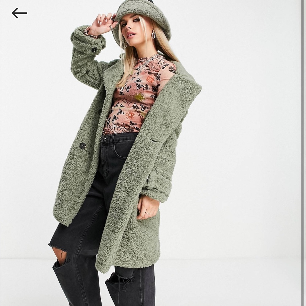 Green Sherpa coat